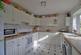 Kitchen with large bay window