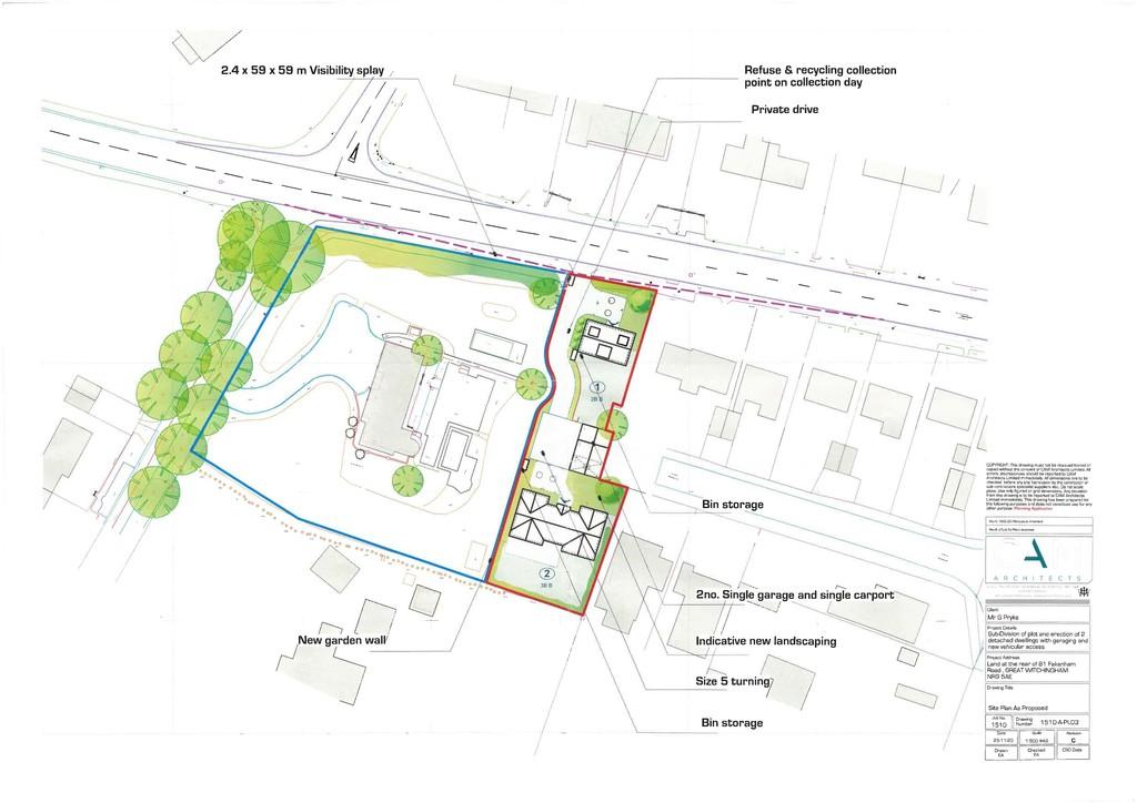 Plot site plan and splay
