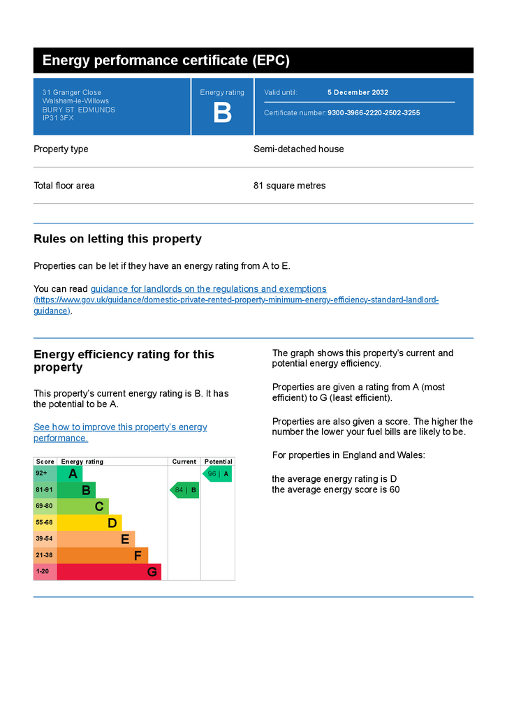 Plot 15, 31 Granger Close - EPC