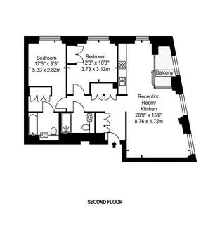 2 bedroom flat to rent, Thornes House, Charles Clowes Walk, Vauxhall, London, SW11