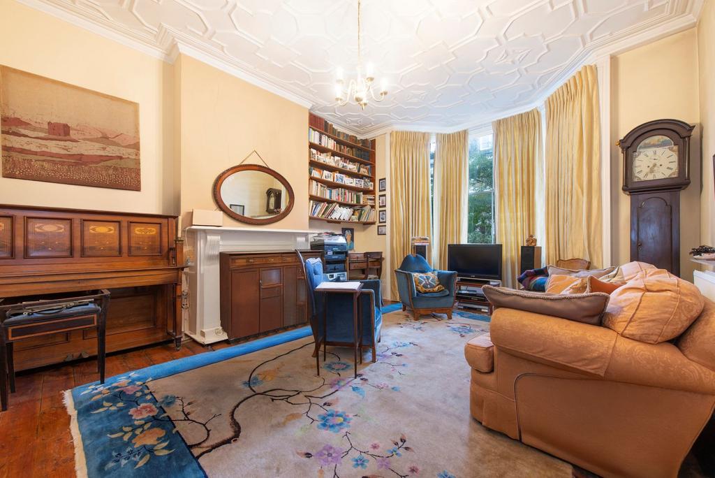 Living room, fireplace