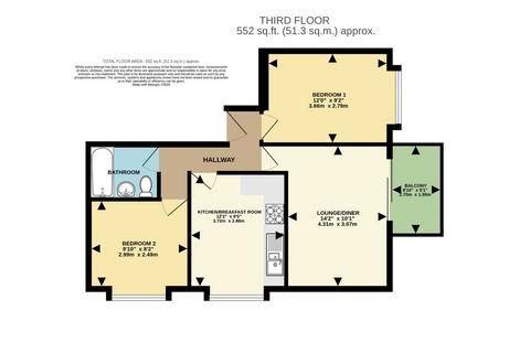 2 bedroom flat for sale, Park Lodge, Bournemouth, BH5 1
