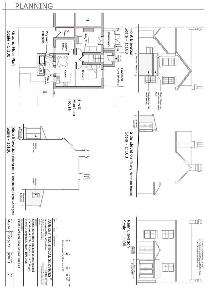 2 The Hollies Farm Cottages planning