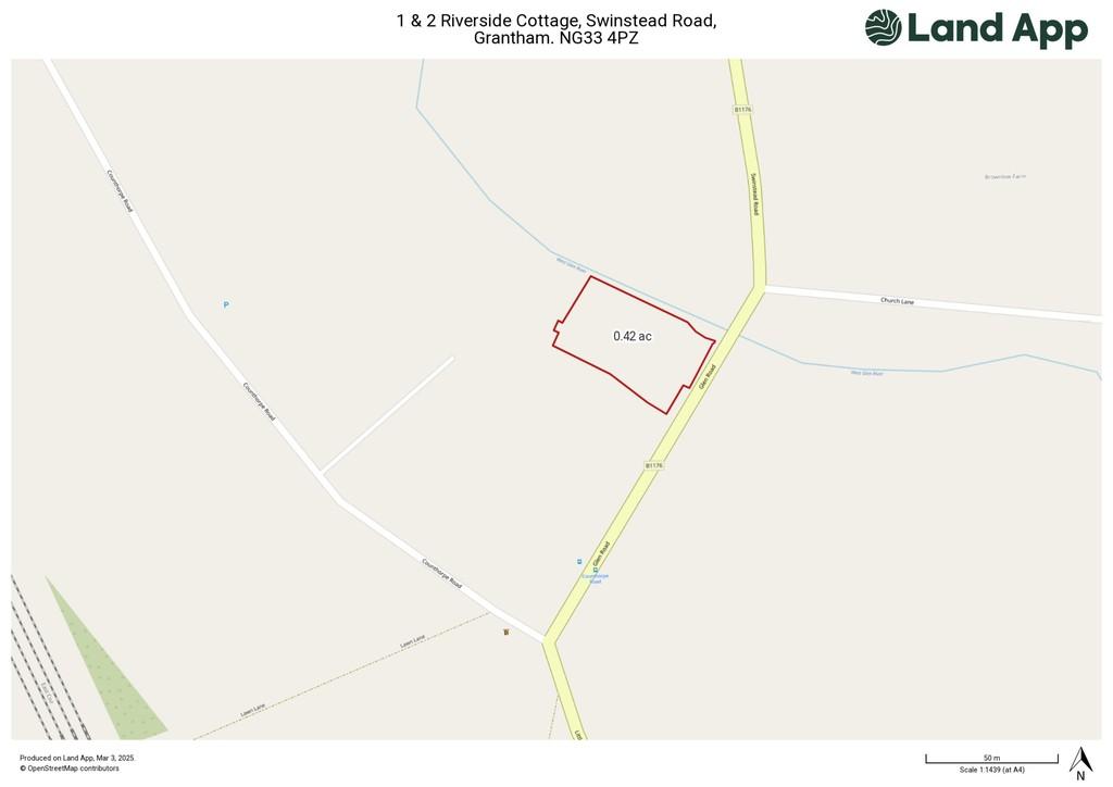 Land App Plan - 1 & 2 Riverside Cottage, Creeton