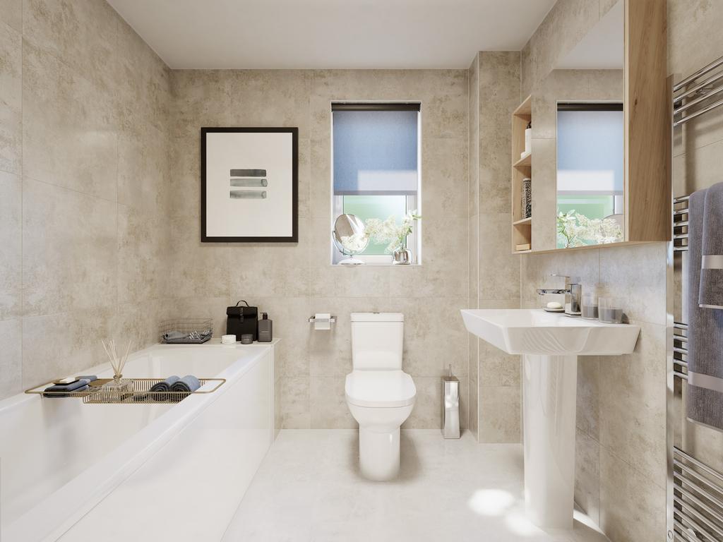 Family bathroom in the Hemsworth 4 bedroom home