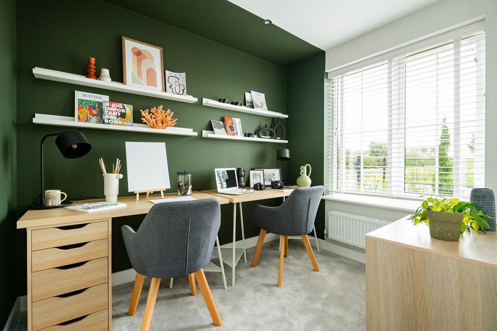 A downstairs study, ideal for working from home