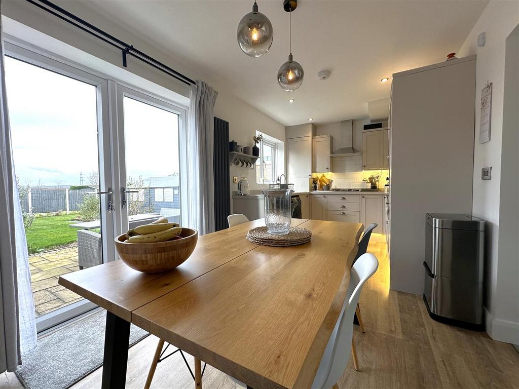 Contemporary Dining Kitchen With French Doors 741
