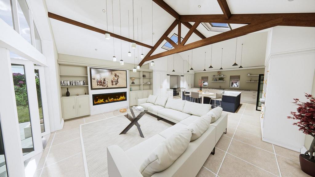 Kitchen Breakfast Living Room CGI