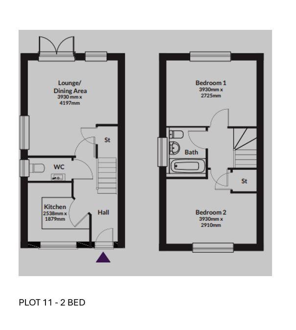 FLOORPLAN Plot 11 - 2 bed
