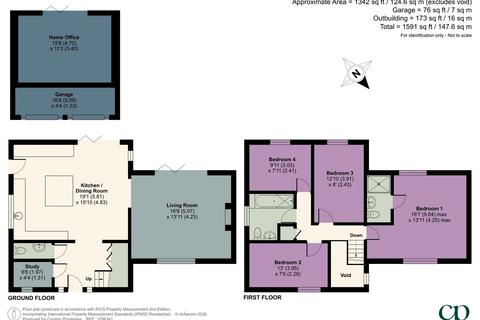 4 bedroom detached house for sale, Grange Gardens, Campton, Shefford, SG17
