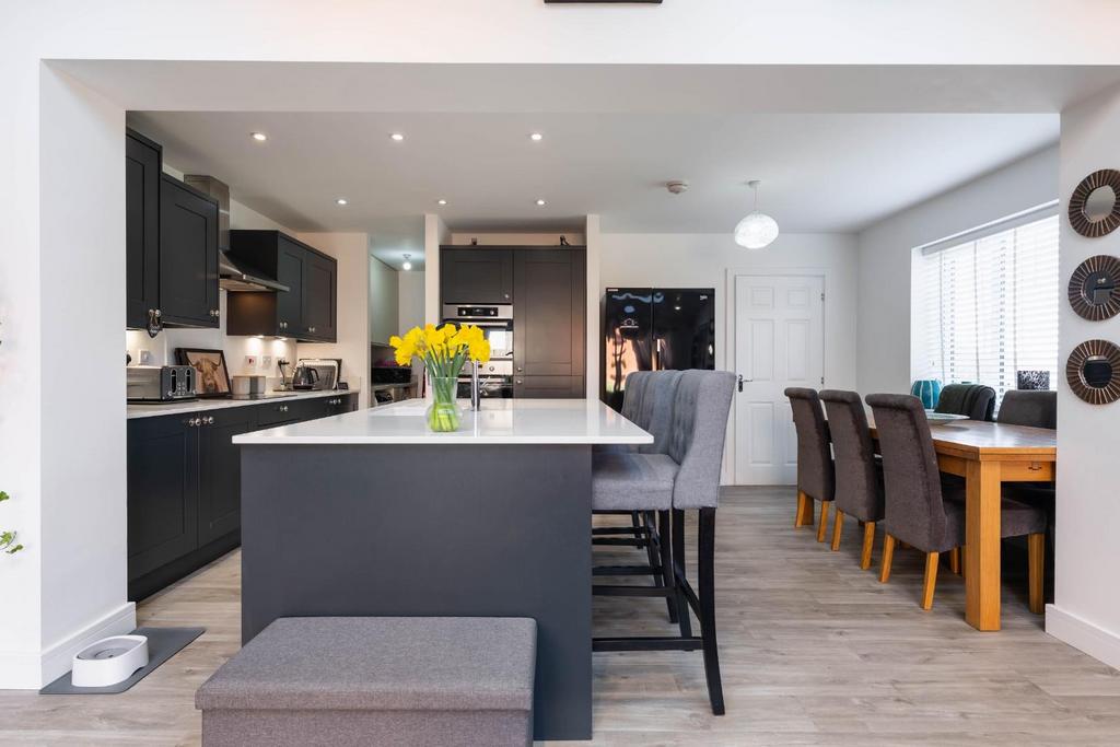 Magnificent open plan kitchen/dining/family room