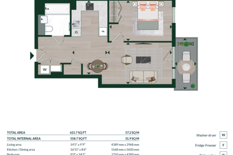 1 bedroom flat to rent, Royal eden dock 7