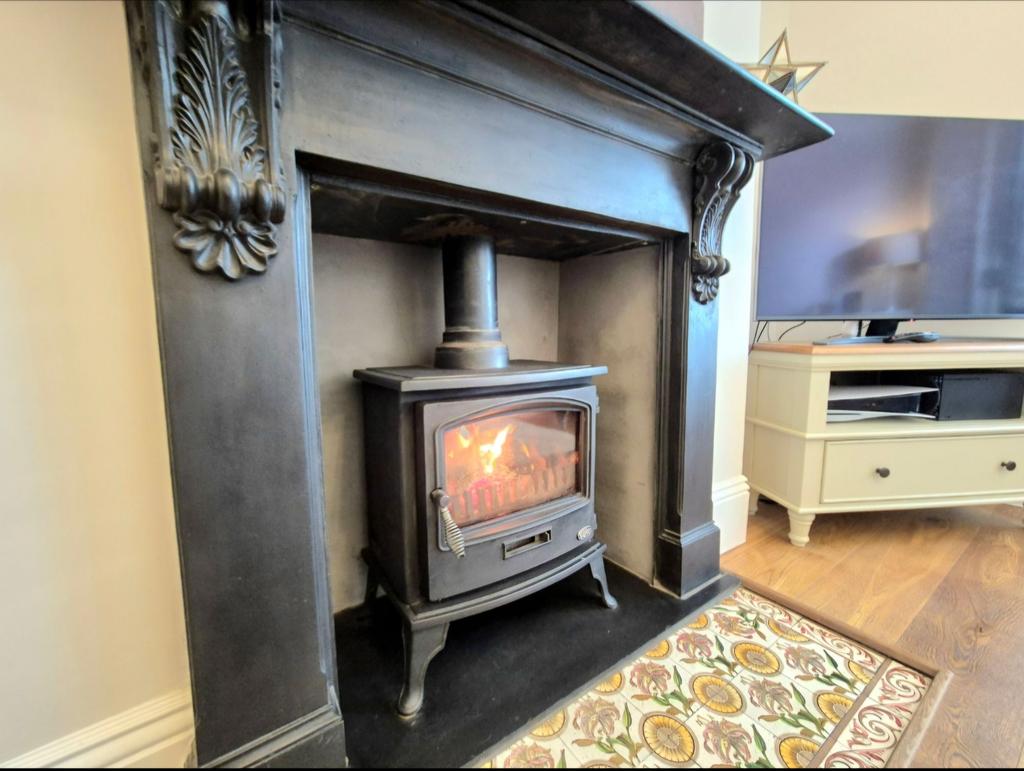 Lounge fireplace