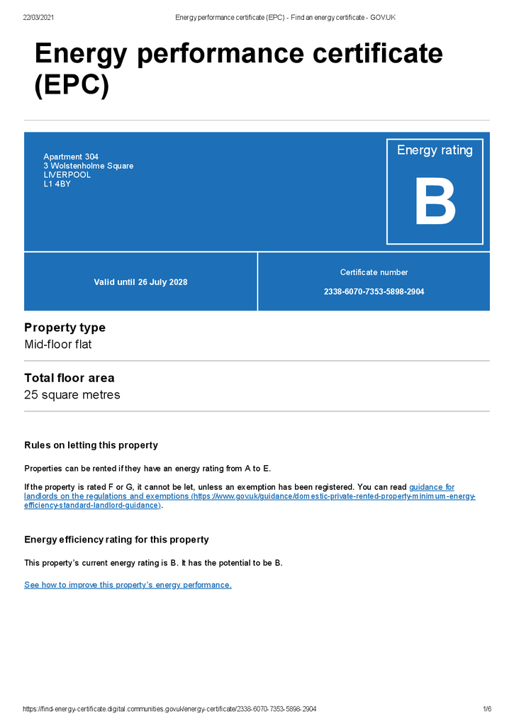 EPC Certificate