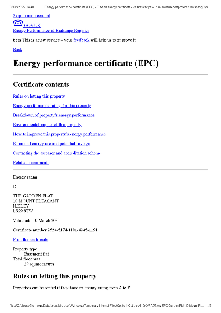 EPC Certificate