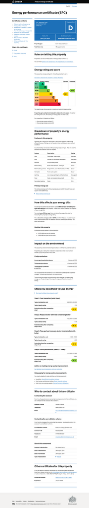 EPC Rating &#39;D&#39;