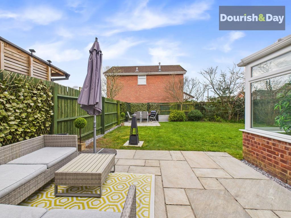 Rear Garden Patio &amp; Lawn
