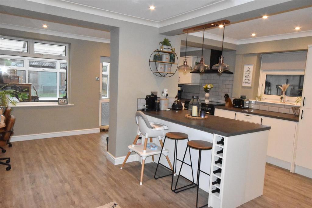 Open plan living dining kitchen