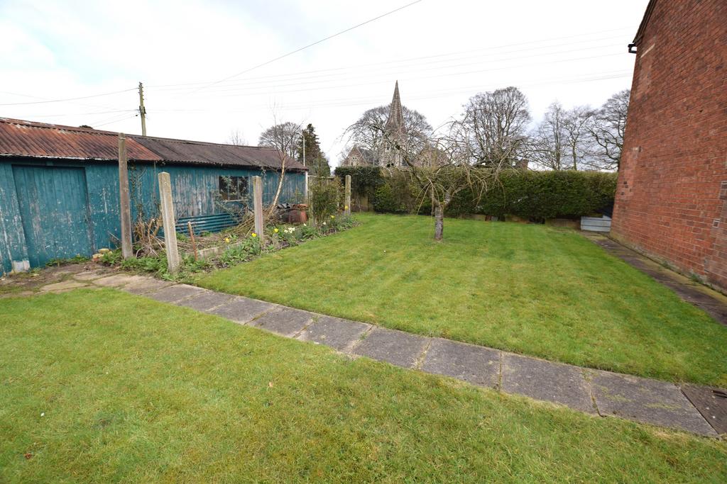 Garden and long garage