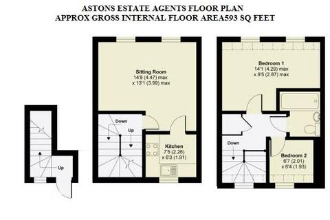 2 bedroom mews for sale, Pollys Yard, Newport Pagnell