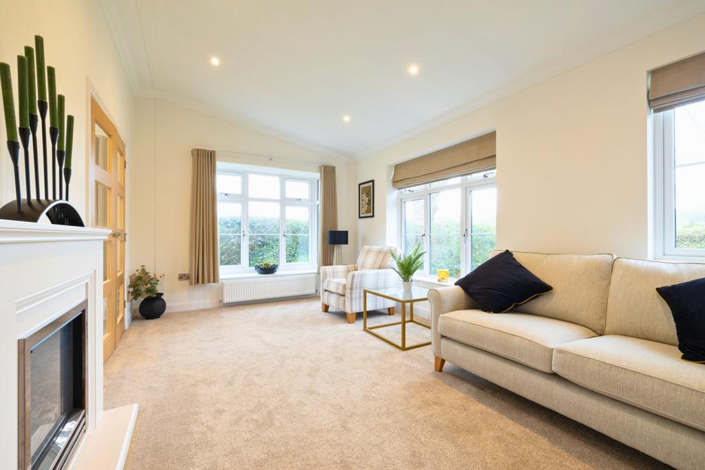 Living room, fireplace