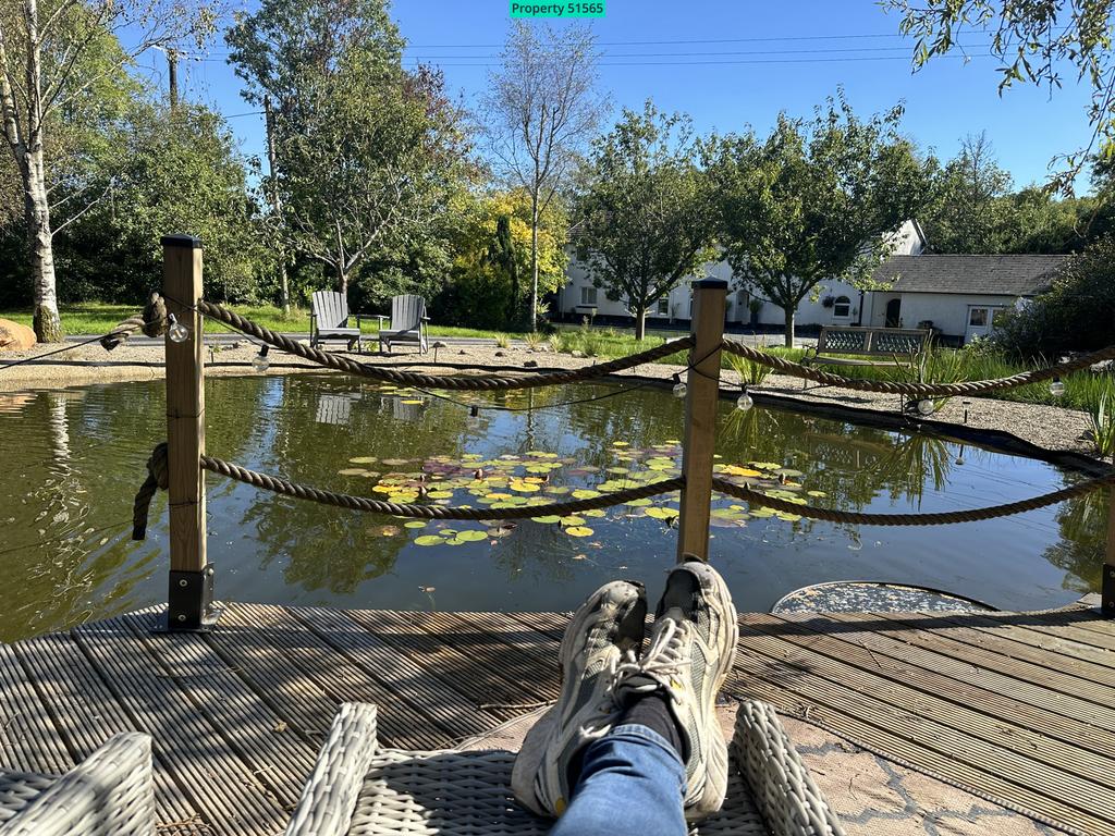 Relaxing by the pond