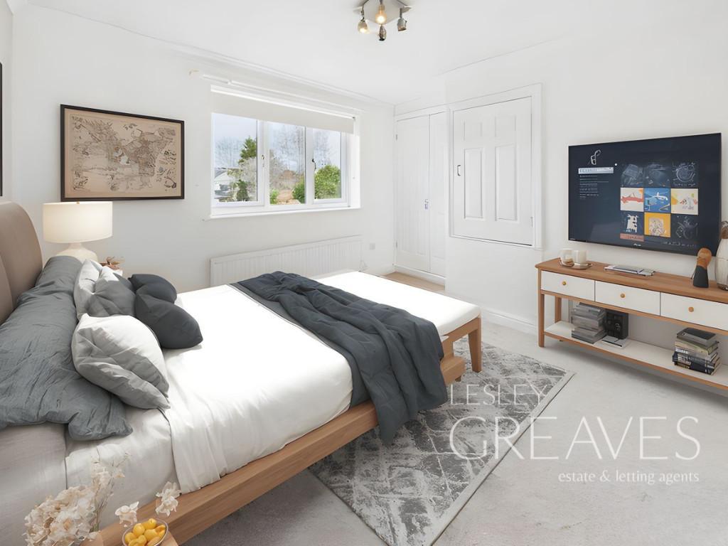 Virtually Stages Bedroom One