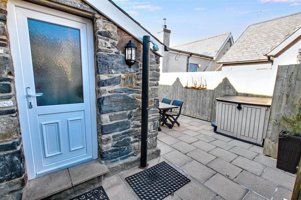 Patio and outside shower
