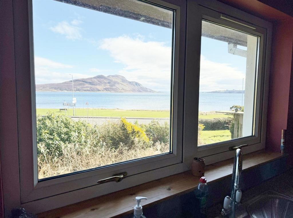 Holy Isle view from Kitchen