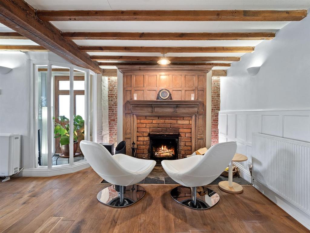 Living room fireplace