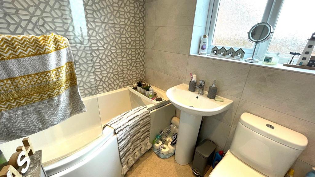 Fully tiled bathroom