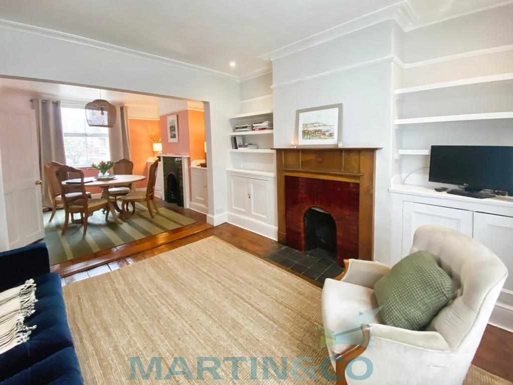 Living room and dining room