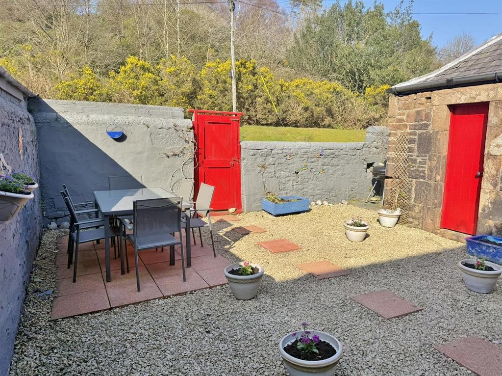 Rear courtyard and outhouses