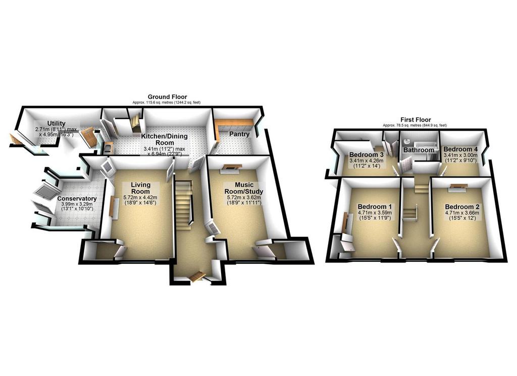 Sycamore Farm 3 D Floor Plan