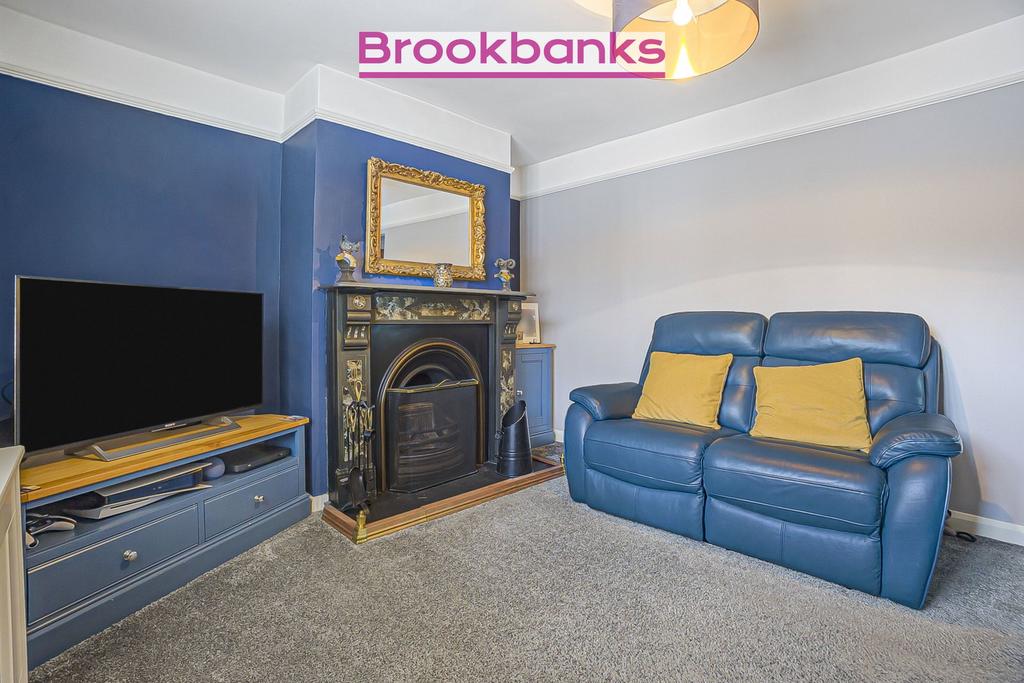 Living room, fireplace