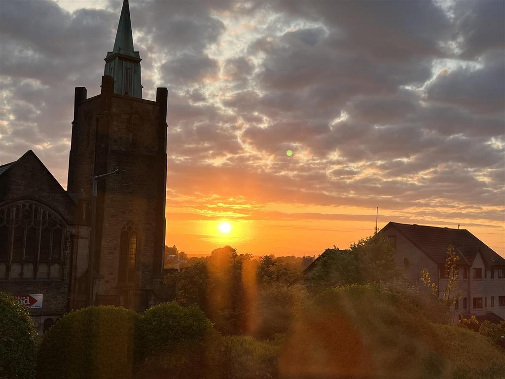 View of the sunset from the lounge