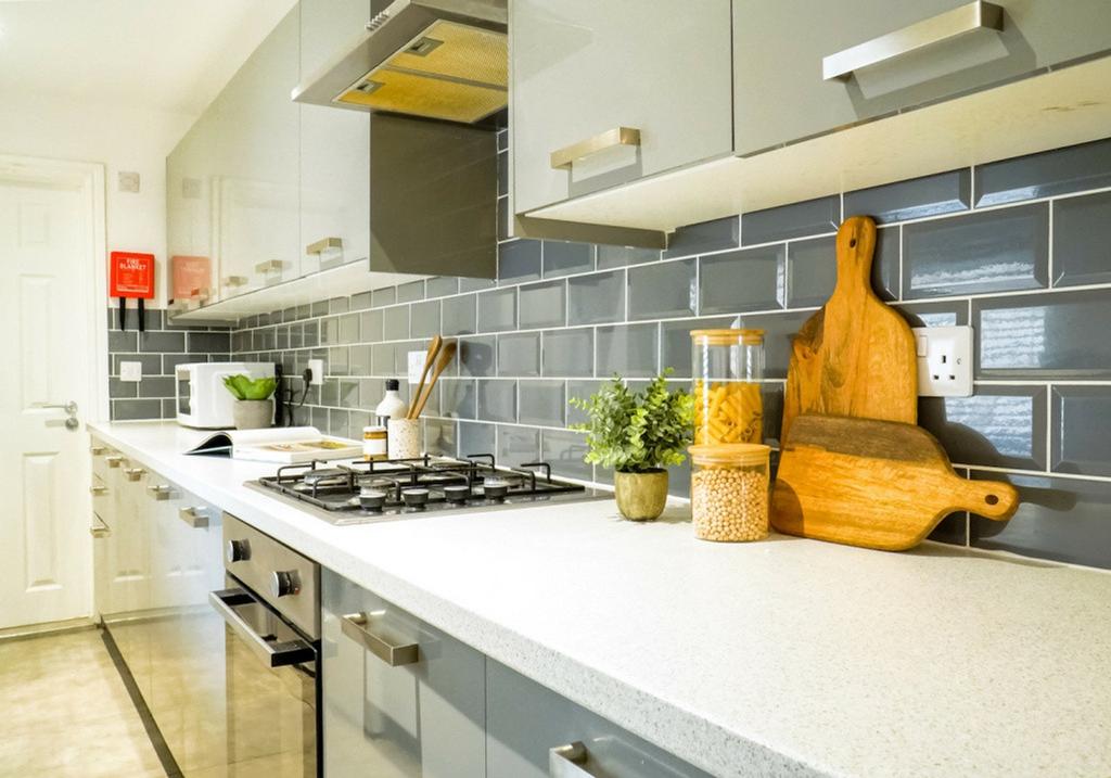 A modern and well-maintained kitchen featuring ...