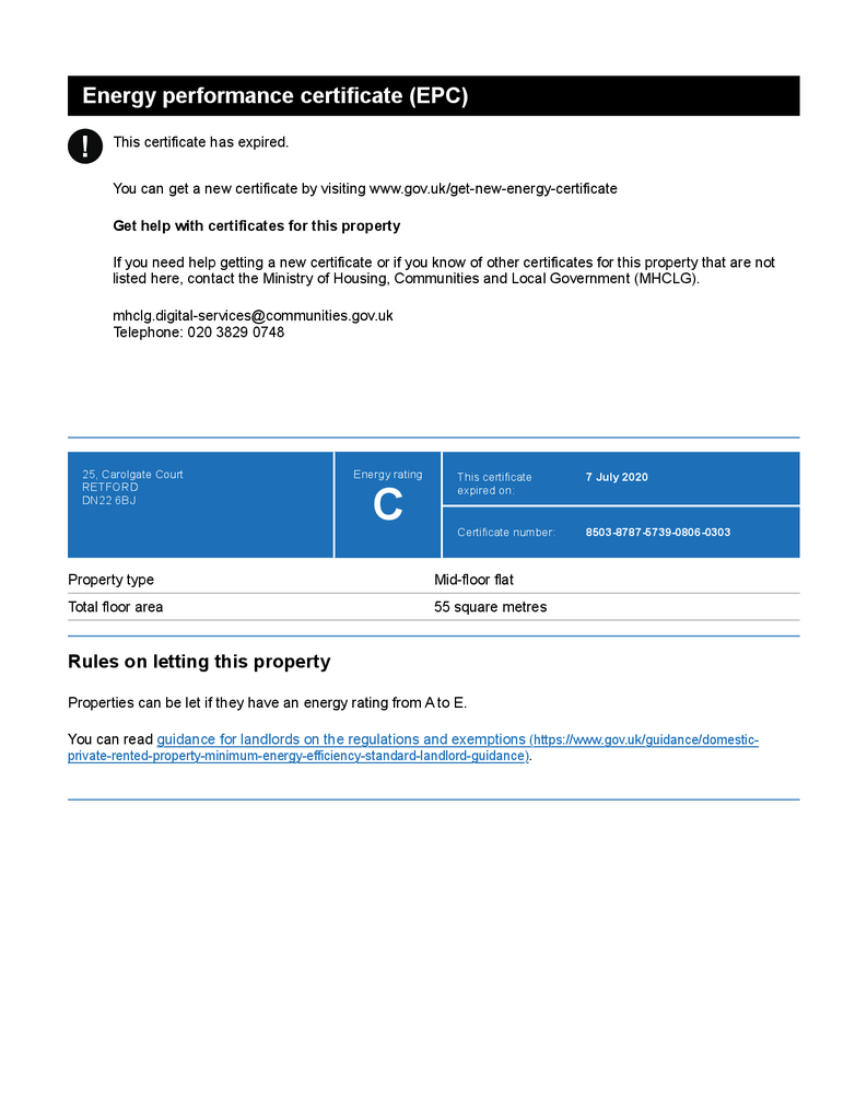 EPC Certificate