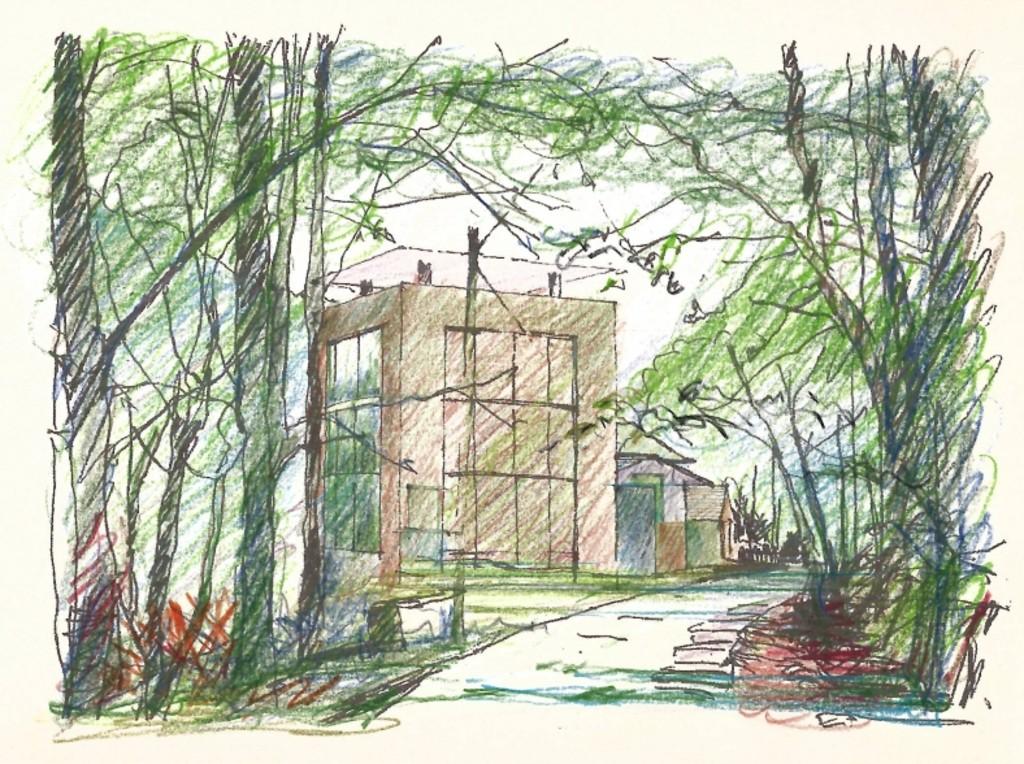 Tall House Drawing