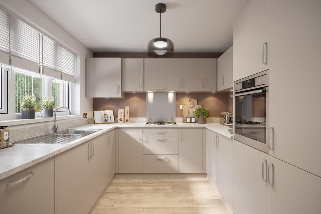 The separate kitchen provides a peaceful place...