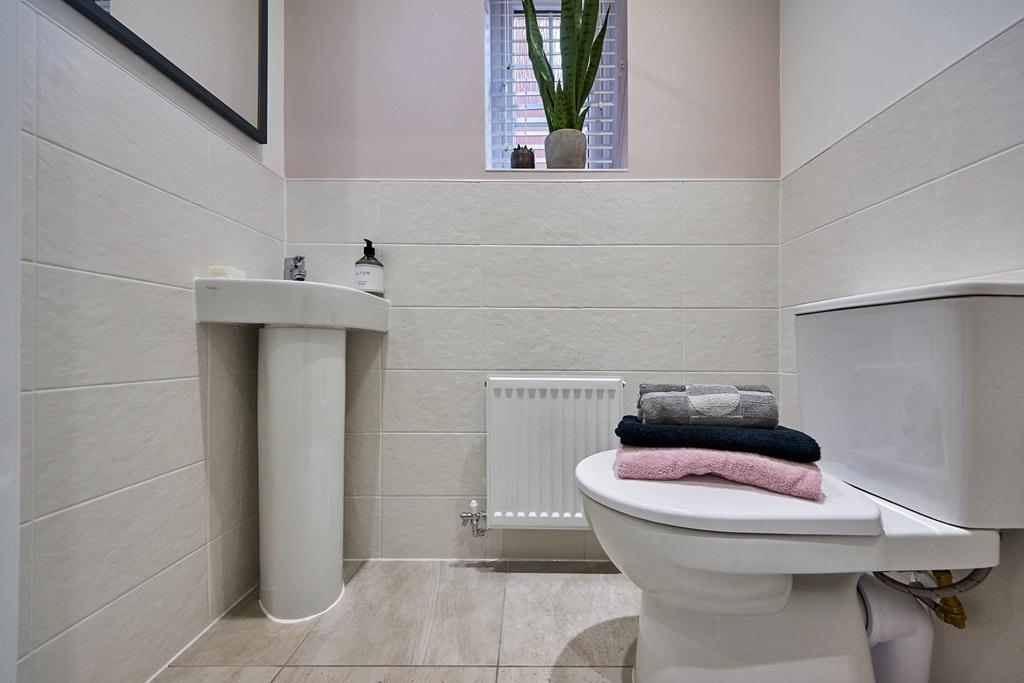 Convenient downstairs toilet