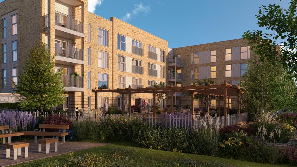 Artist impression: Garden at dusk, overlooking...