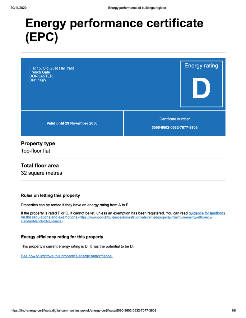 EPC Certificate