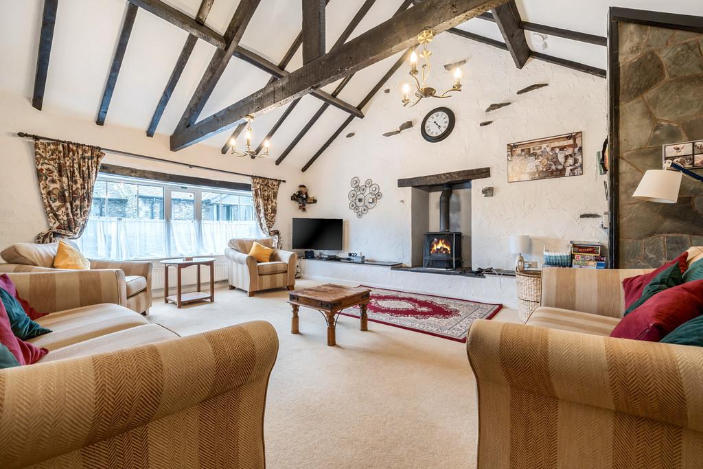 Sitting Room with Vaulted Ceiling