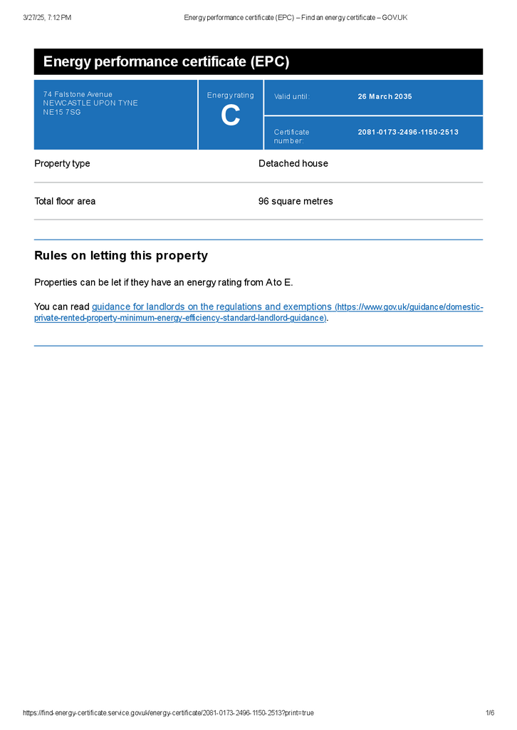 EPC Certificate