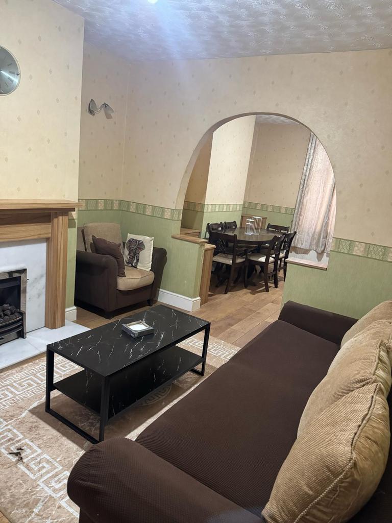 This inviting living room features comfortable ...