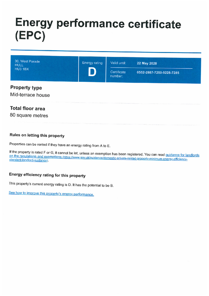 EPC Certificate