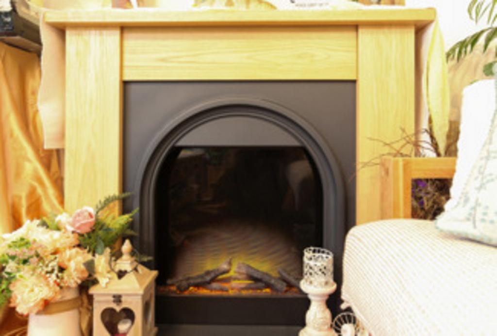 Living room, fireplace