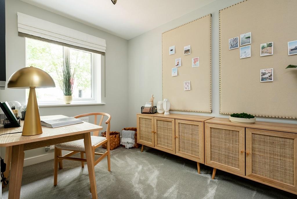 The third bedroom is well suited to a child's...