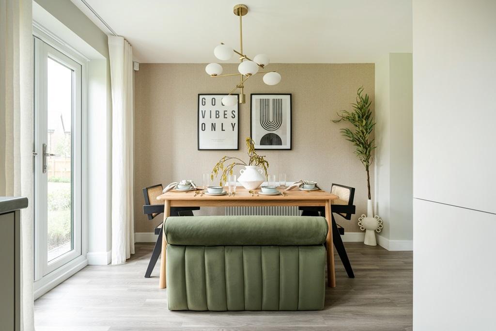 The open-plan design also boasts double doors...